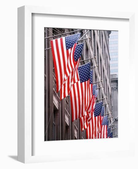 American Flags on Fifth Avenue, New York City-null-Framed Photographic Print