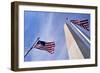 American Flags Surrounding the Washington Memorial on the National Mall in Washington Dc.-1photo-Framed Photographic Print