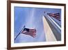 American Flags Surrounding the Washington Memorial on the National Mall in Washington Dc.-1photo-Framed Photographic Print