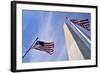 American Flags Surrounding the Washington Memorial on the National Mall in Washington Dc.-1photo-Framed Photographic Print