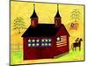 American Folk Art Barn-Cheryl Bartley-Mounted Premium Giclee Print