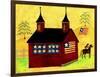 American Folk Art Barn-Cheryl Bartley-Framed Giclee Print