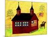 American Folk Art Barn-Cheryl Bartley-Mounted Giclee Print