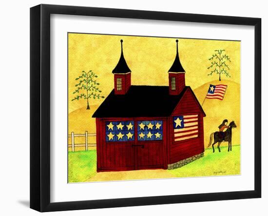 American Folk Art Barn-Cheryl Bartley-Framed Giclee Print