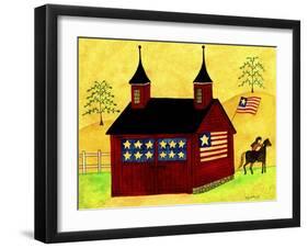 American Folk Art Barn-Cheryl Bartley-Framed Giclee Print