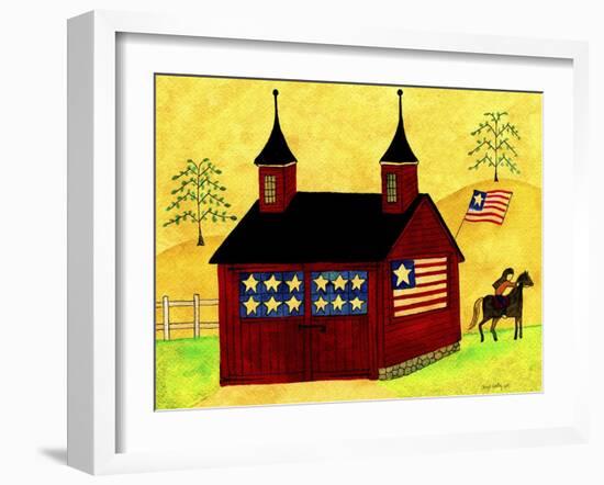 American Folk Art Barn-Cheryl Bartley-Framed Giclee Print