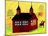 American Folk Art Barn-Cheryl Bartley-Mounted Giclee Print