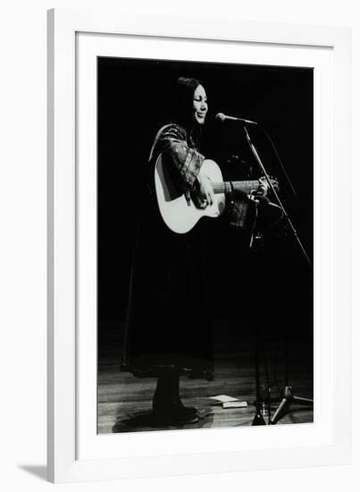 American Folk Musician Julie Felix on Stage at the Forum Theatre, Hatfield, Hertfordshire, 1979-Denis Williams-Framed Photographic Print