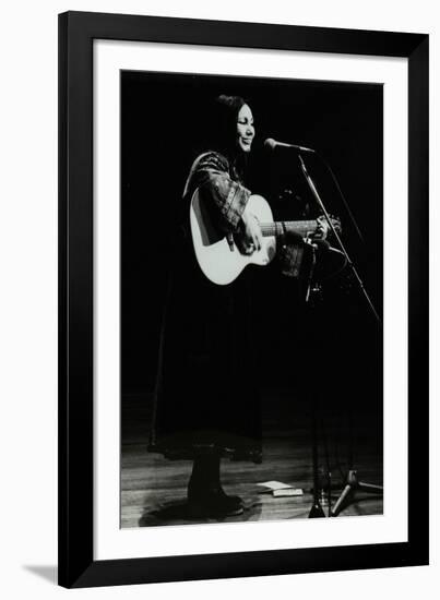 American Folk Musician Julie Felix on Stage at the Forum Theatre, Hatfield, Hertfordshire, 1979-Denis Williams-Framed Photographic Print