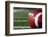 American Football close up on Field with Yard Lines in the Distance-33ft-Framed Photographic Print