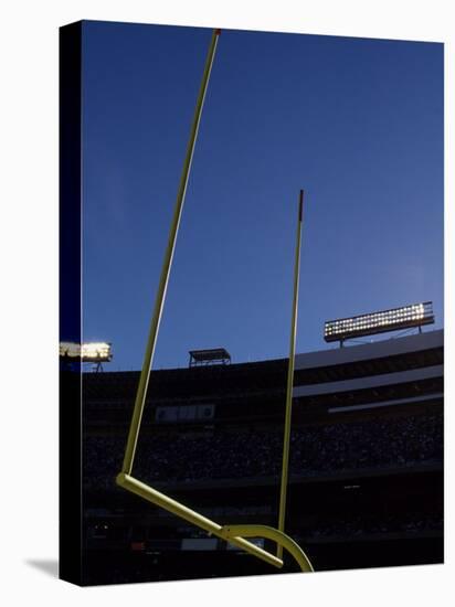 American Football Field Goal Post-Paul Sutton-Stretched Canvas