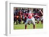 American Football Game with out of Focus Players in the Background-melis-Framed Photographic Print