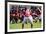 American Football Game with out of Focus Players in the Background-melis-Framed Photographic Print