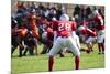 American Football Game with out of Focus Players in the Background-melis-Mounted Photographic Print