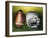 American Football Helmet and a Football-null-Framed Photographic Print