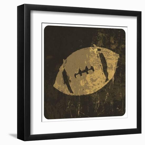 American Football Illustration. With Grunge Texture-pashabo-Framed Art Print