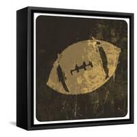 American Football Illustration. With Grunge Texture-pashabo-Framed Stretched Canvas