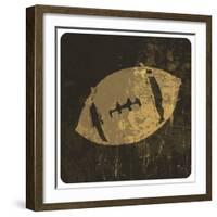 American Football Illustration. With Grunge Texture-pashabo-Framed Art Print