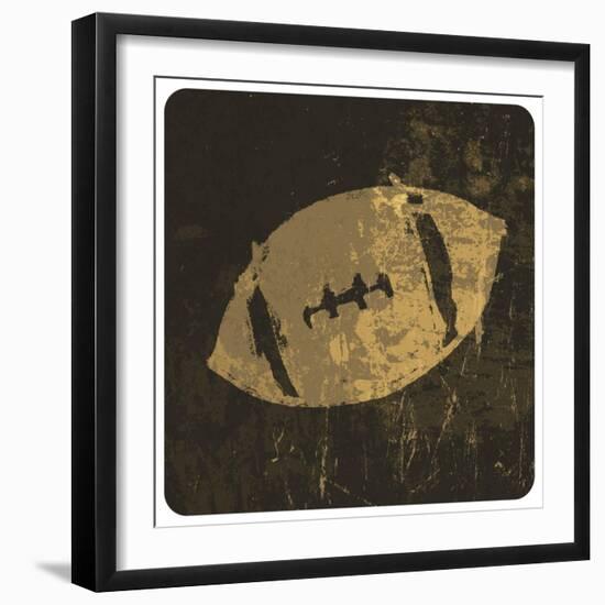 American Football Illustration. With Grunge Texture-pashabo-Framed Art Print