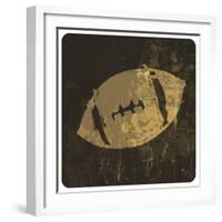 American Football Illustration. With Grunge Texture-pashabo-Framed Art Print