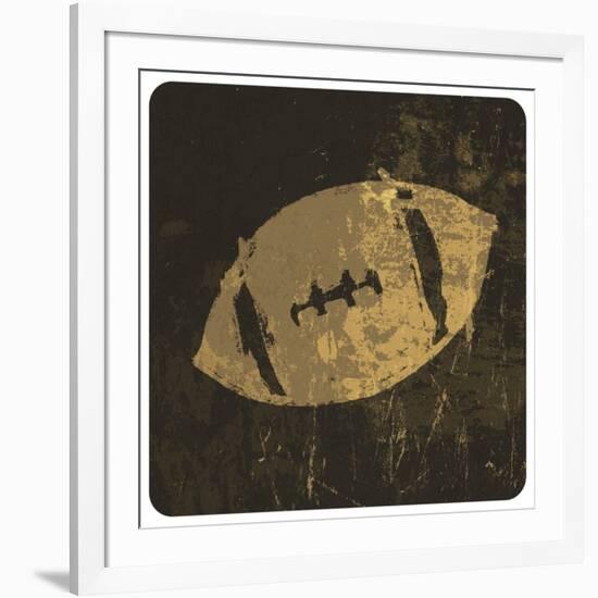 American Football Illustration. With Grunge Texture-pashabo-Framed Art Print