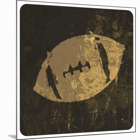American Football Illustration. With Grunge Texture-pashabo-Mounted Art Print