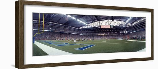 American football match at Ford Field, Detroit, Michigan, USA-null-Framed Photographic Print