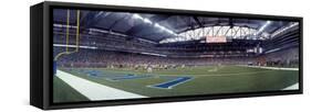 American football match at Ford Field, Detroit, Michigan, USA-null-Framed Stretched Canvas