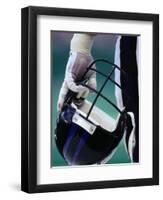 American Football Player Holding His Helmet-Chris Trotman-Framed Photographic Print