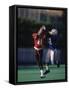 American Football Player Reaching for the Ball-null-Framed Stretched Canvas