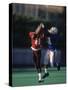 American Football Player Reaching for the Ball-null-Stretched Canvas