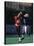 American Football Player Reaching for the Ball-null-Stretched Canvas