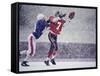 American Football Player Reaching for the Ball-null-Framed Stretched Canvas
