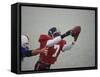 American Football Player Reaching for the Ball-null-Framed Stretched Canvas