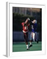 American Football Player Reaching for the Ball-null-Framed Photographic Print