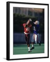 American Football Player Reaching for the Ball-null-Framed Photographic Print