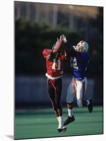 American Football Player Reaching for the Ball-null-Mounted Photographic Print