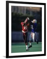 American Football Player Reaching for the Ball-null-Framed Photographic Print