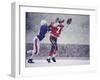 American Football Player Reaching for the Ball-null-Framed Photographic Print