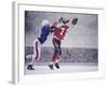 American Football Player Reaching for the Ball-null-Framed Photographic Print