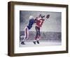 American Football Player Reaching for the Ball-null-Framed Photographic Print