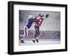 American Football Player Reaching for the Ball-null-Framed Photographic Print