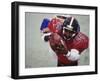 American Football Player Reaching for the Ball-null-Framed Photographic Print