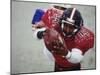 American Football Player Reaching for the Ball-null-Mounted Photographic Print