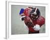 American Football Player Reaching for the Ball-null-Framed Photographic Print