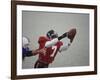 American Football Player Reaching for the Ball-null-Framed Photographic Print