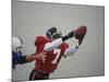 American Football Player Reaching for the Ball-null-Mounted Photographic Print