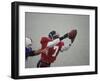 American Football Player Reaching for the Ball-null-Framed Photographic Print