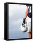 American Football Player Standing Strong-yobro-Framed Stretched Canvas