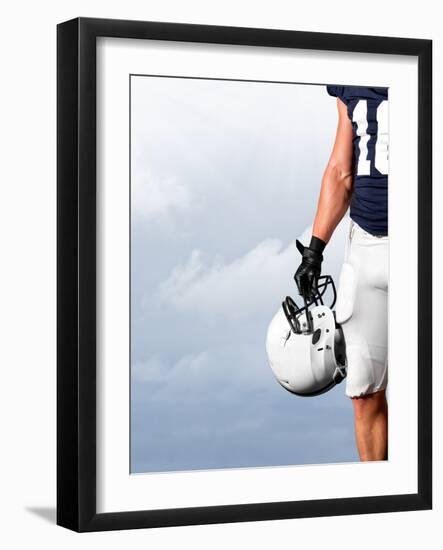 American Football Player Standing Strong-yobro-Framed Photographic Print